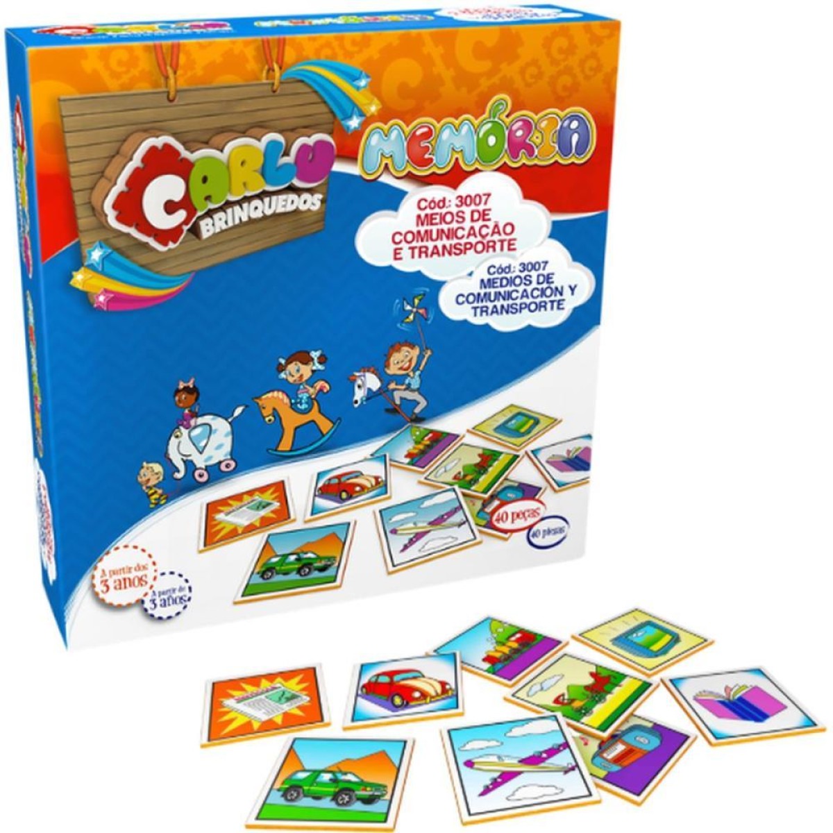 Jogo Da Memoria Meios De Comun.transporte 40pc