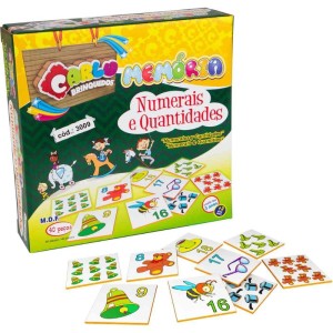 Jogo Da Memoria Numerais E Quanti.madeira 40pc