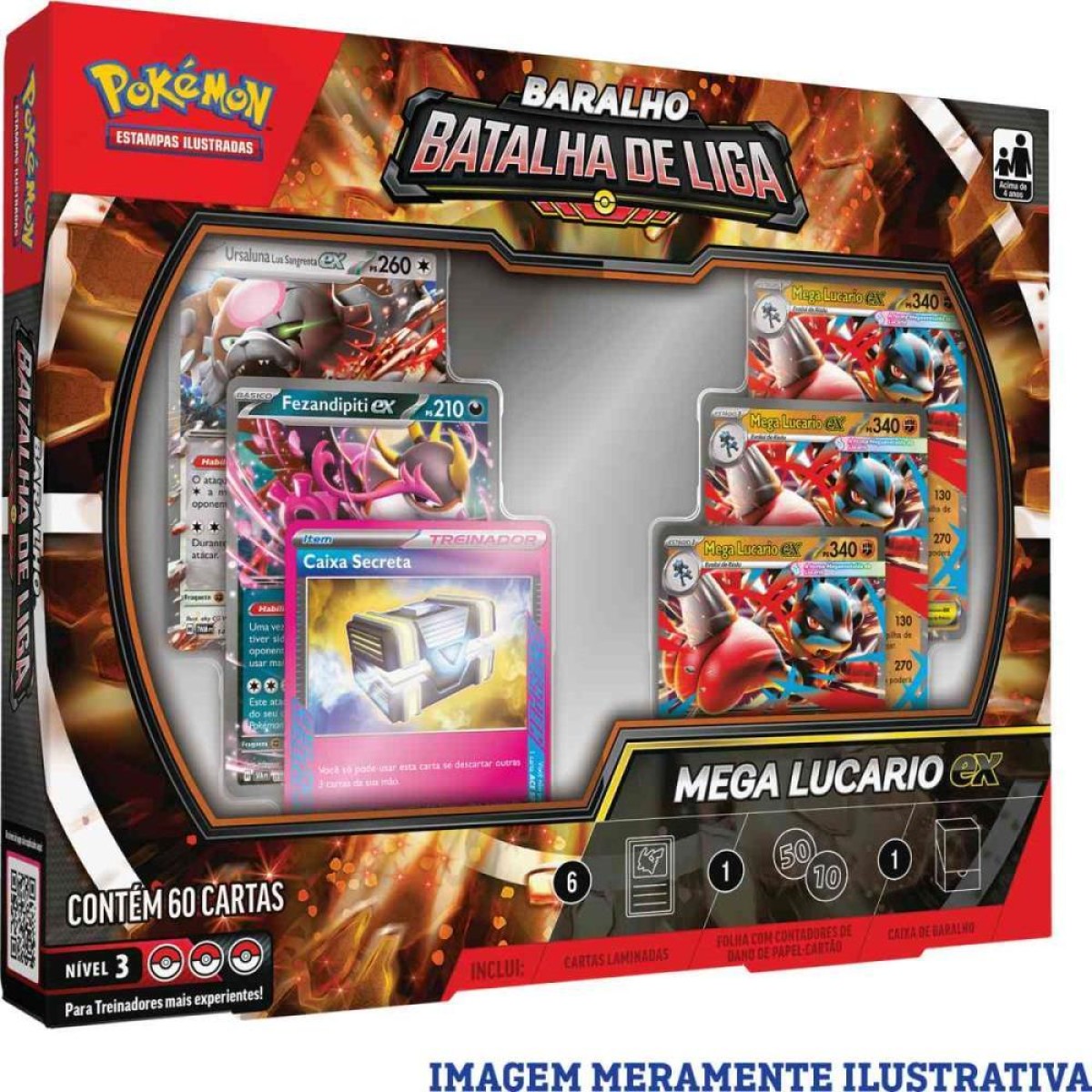Jogo De Cartas Pokemon Box Mega Lucario Ex