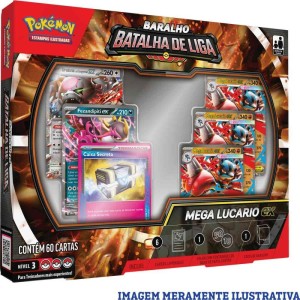 Jogo De Cartas Pokemon Box Mega Lucario Ex