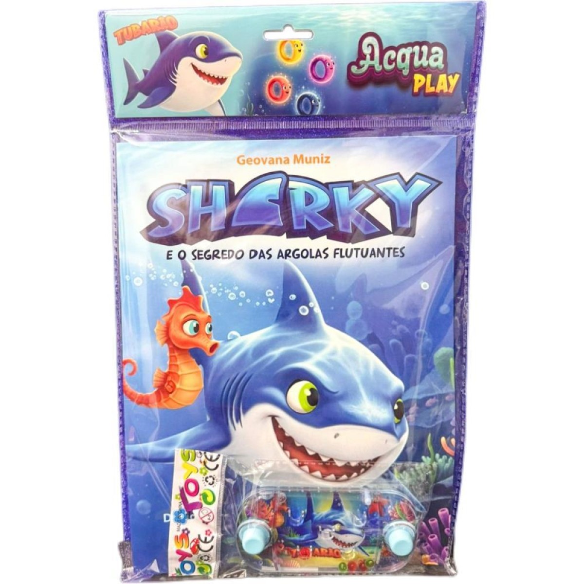 Livro Brinquedo Ilustrado Acqua Play Sharky 21x28 16pg