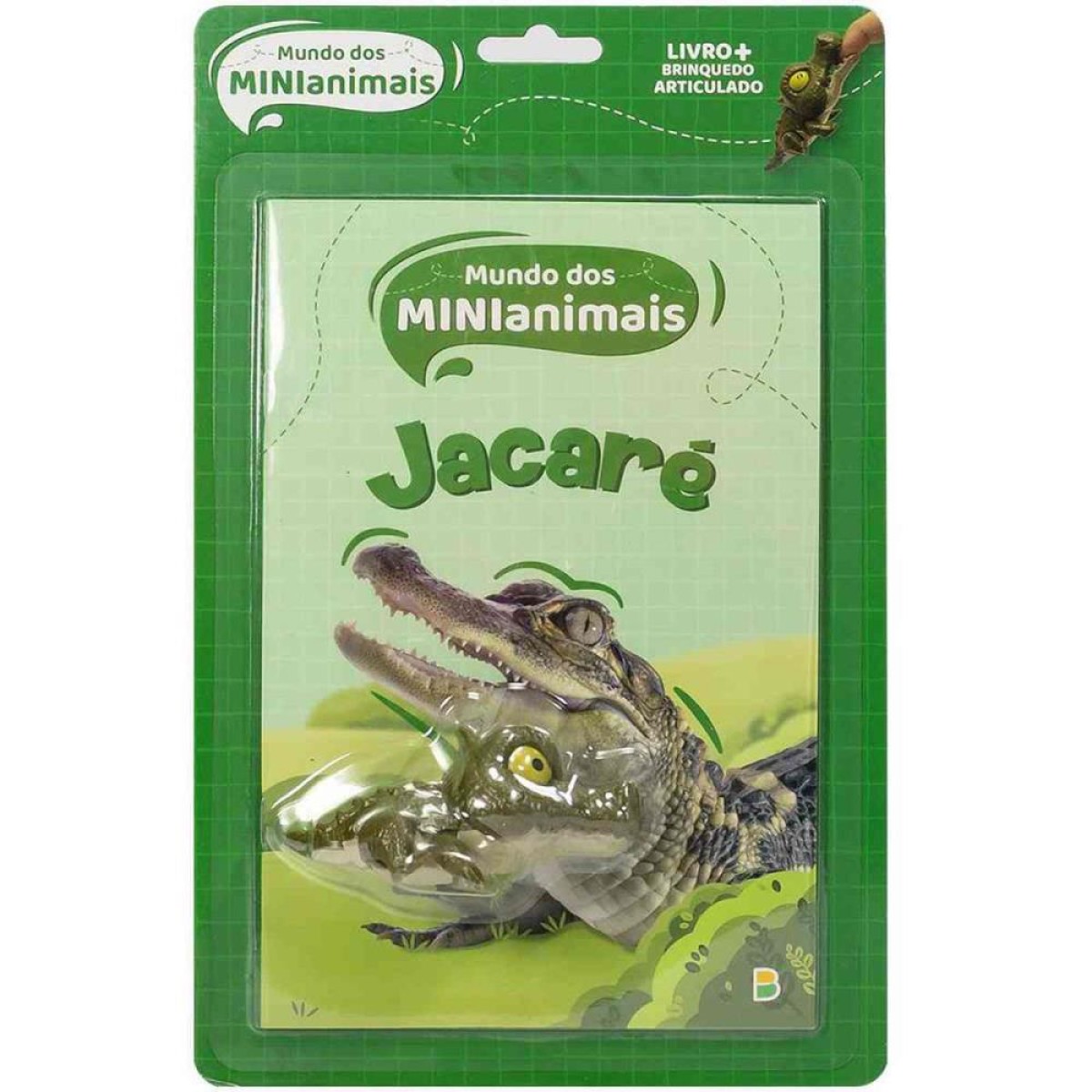 Livro Brinquedo Ilustrado Minianimais: Jacare 16pg