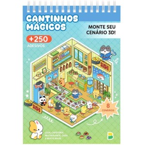 Livro Com Adesivos Cenario 3d Cantinhos Magicos