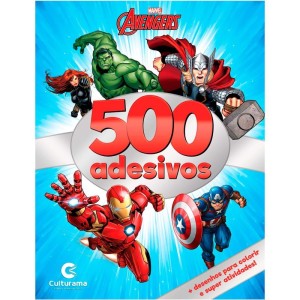 Livro Com Adesivos Vingadores 40pag. C/500 Adesiv