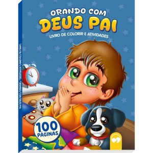 Livro Infantil Colorir Atividades 100pg Orando C/deus
