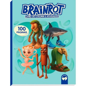 Livro Infantil Colorir Atividades 100pgs Brainrot