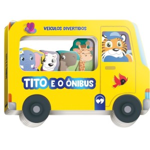 Livro Infantil Colorir Veiculo Divertido Tito Onibus