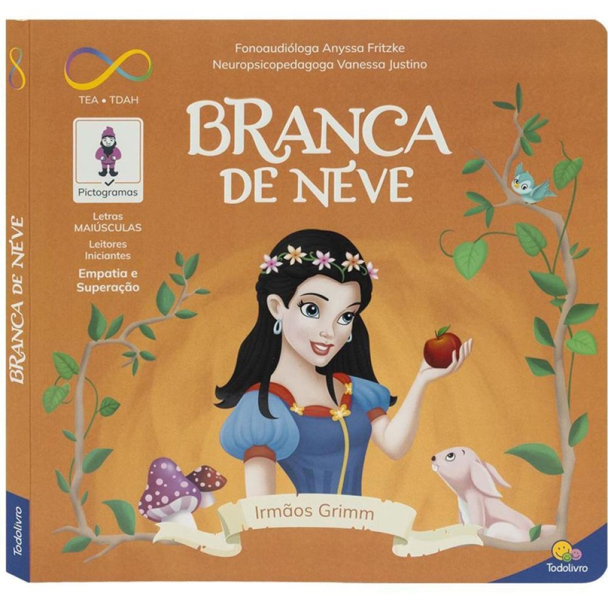 Livro Infantil Ilustrado Neuro Branca Neve Cd 20x20 36p