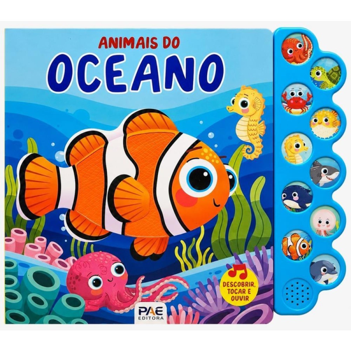 Livro Sonoro Toque E Sinta Animais Oceano