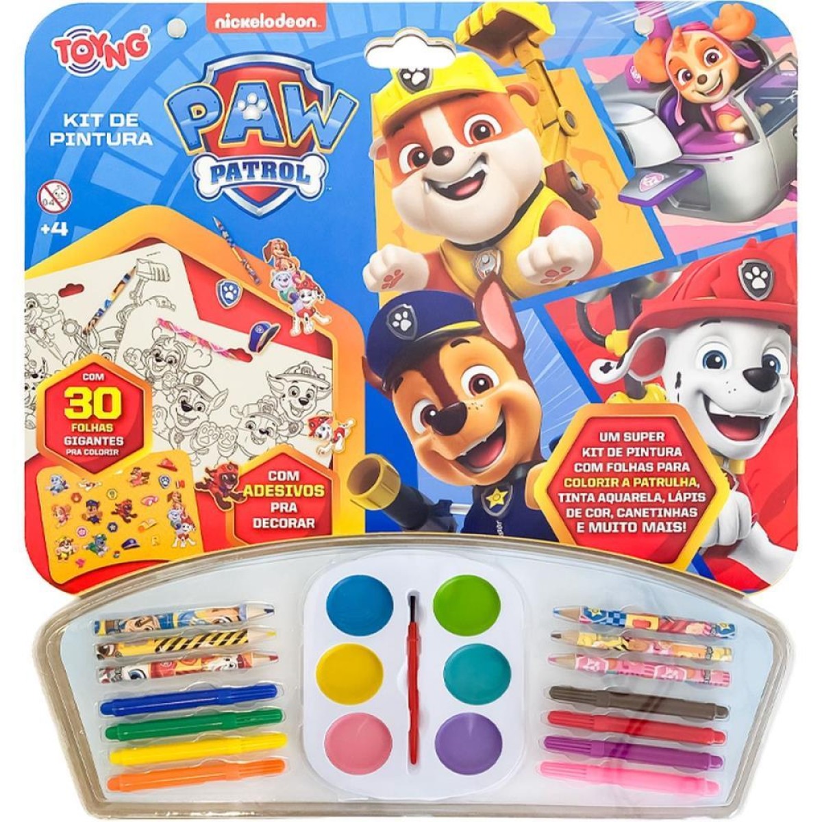Maleta Para Pintura Patrulha Canina Kit Pintura