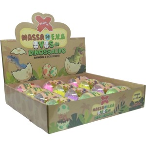Massa De Eva Criativa Ovo Dino C/4 Cores Sort. 20g