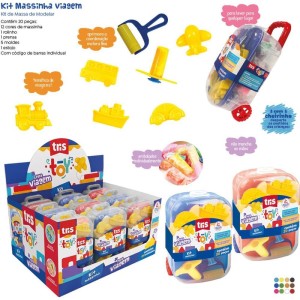 Massa Para Modelar Criativa Tris Toy Kit Viagem Mala