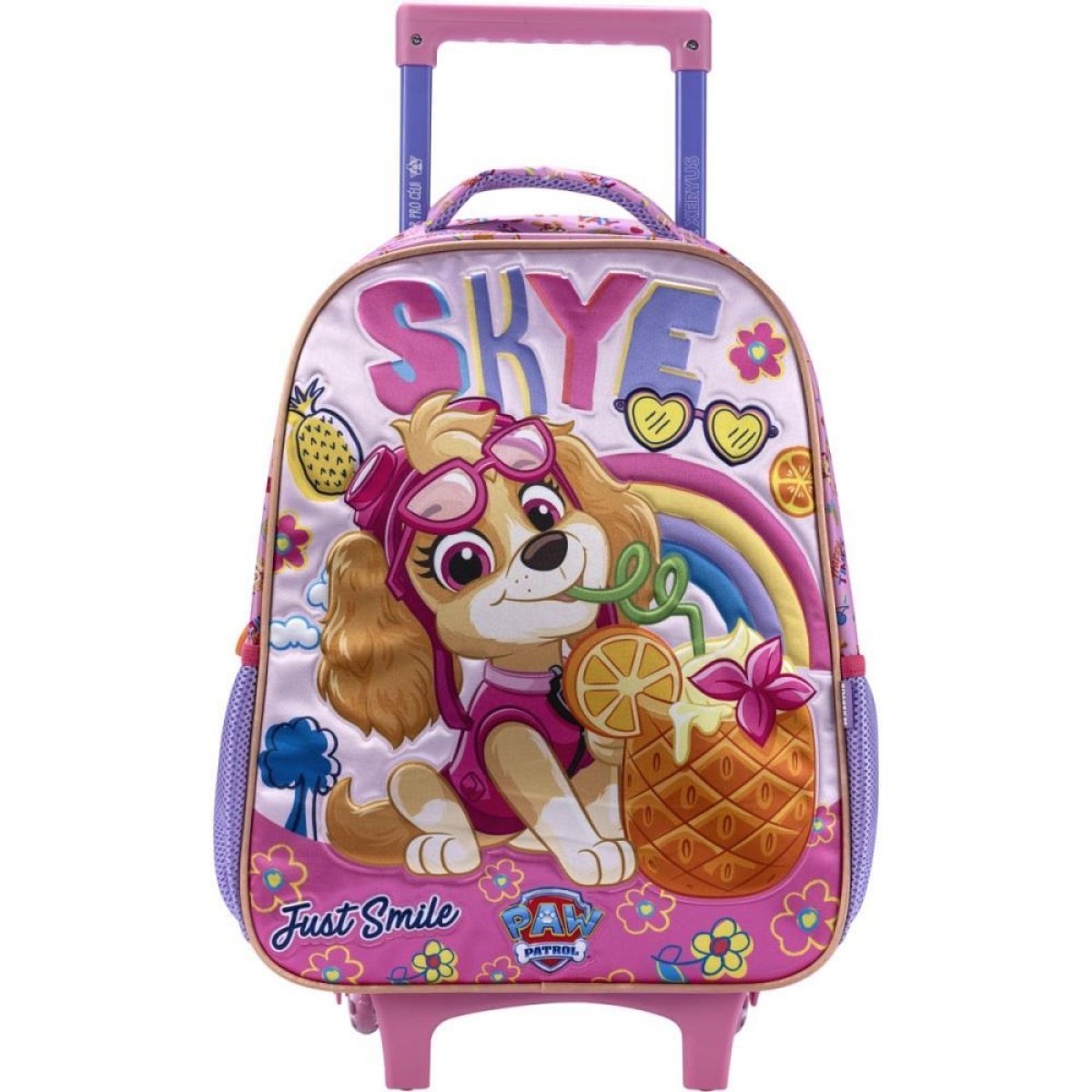 Mochila Infantil Com Rodinha Patrulha Canina Skye X Gr
