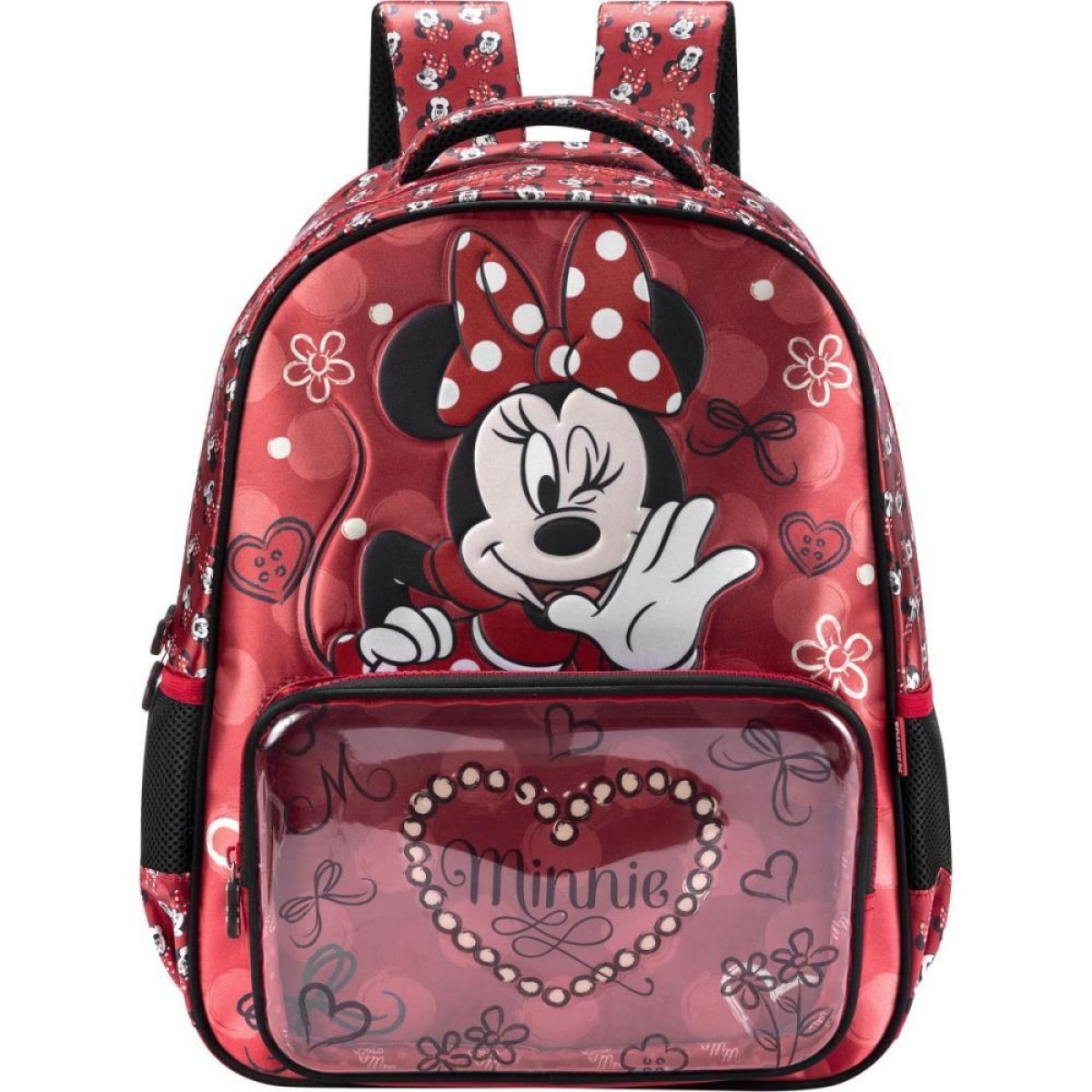 Mochila Infantil Minnie R2 Vermelha Md