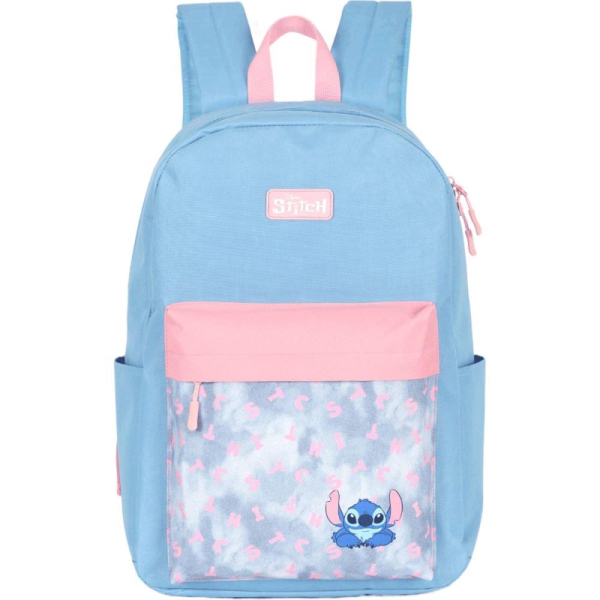 Mochila Stitch G Azul Claro
