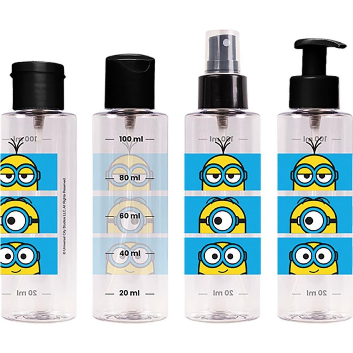 Organizador Minions Kit Viagem 4pcs 100ml
