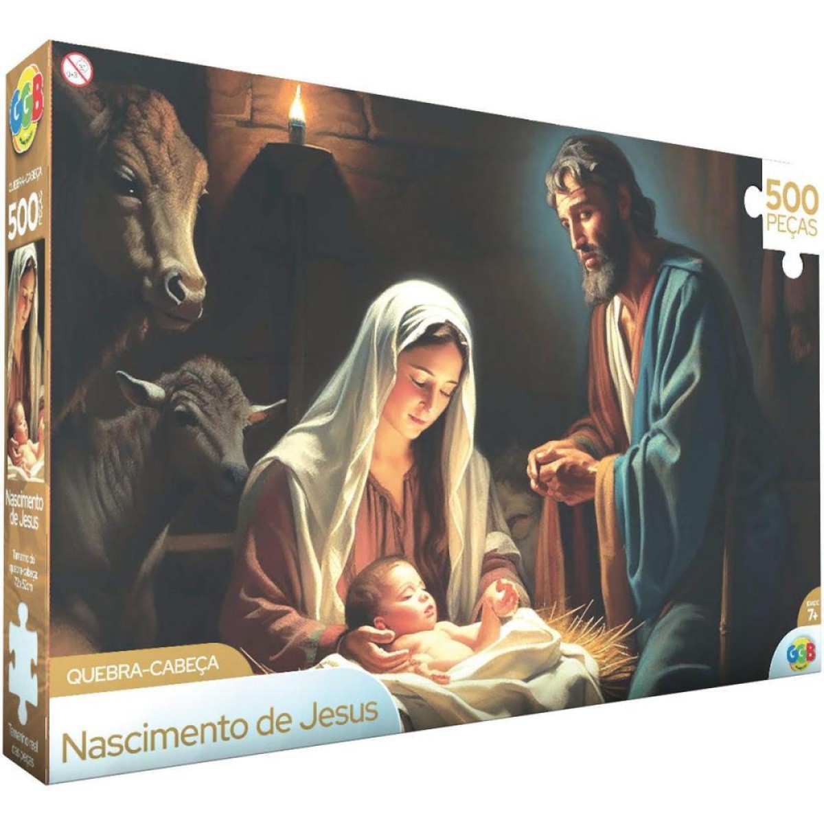 Quebra-cabeca Cartonado Nascimento De Jesus 500 Pecas