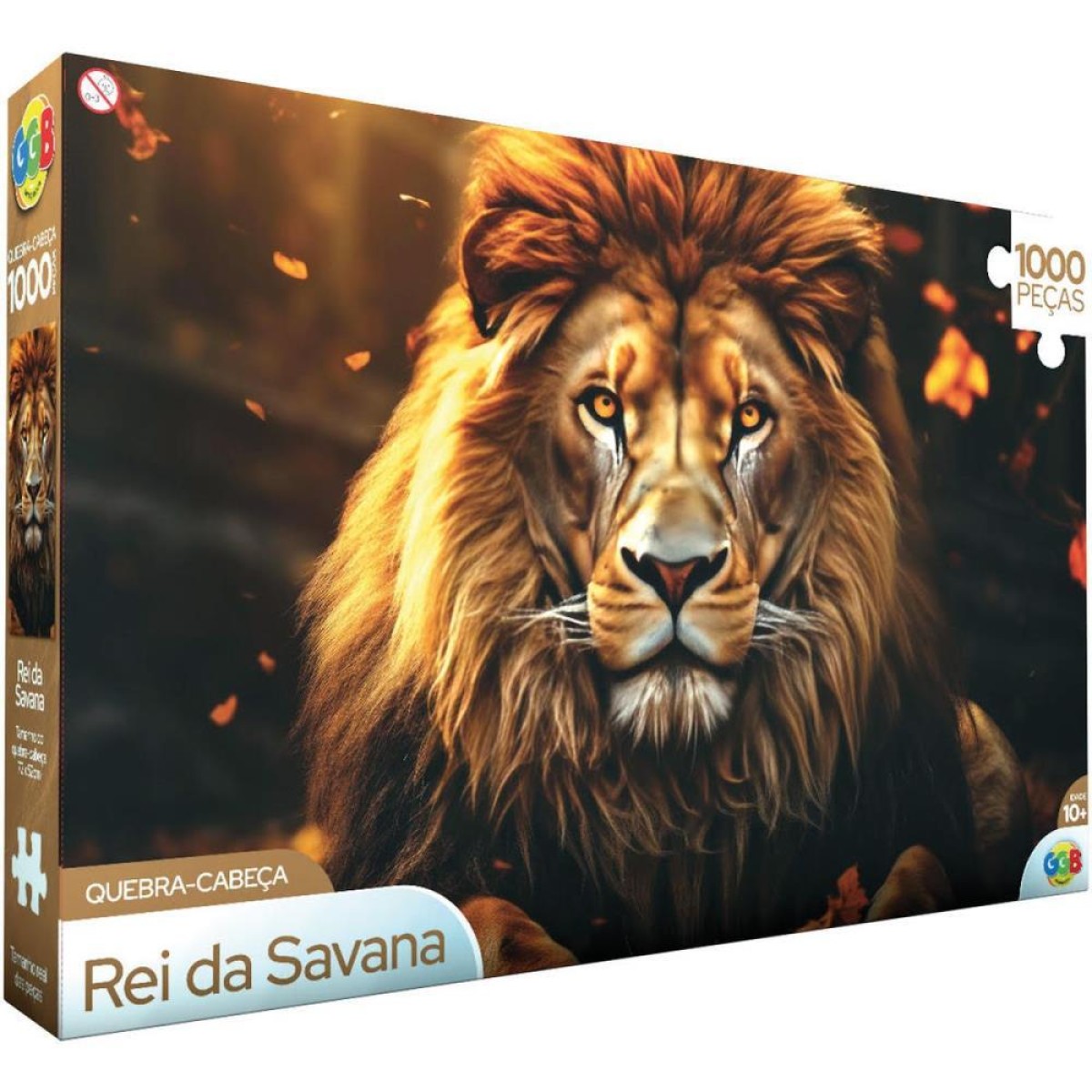Quebra-cabeca Cartonado Rei Da Savana 1000 Pecas