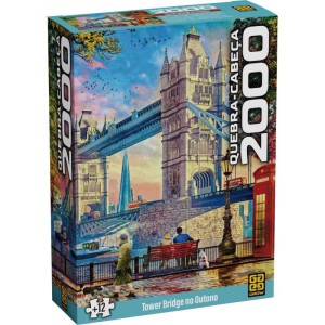 Quebra-cabeca Cartonado Tower Bridge No Outono 2000pcs