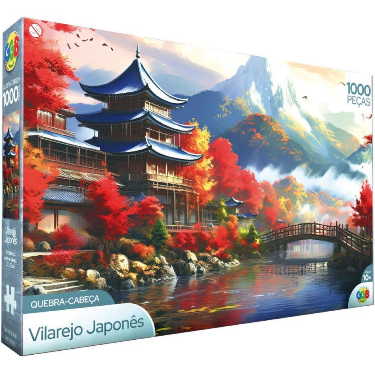 Quebra-cabeca Cartonado Vilarejo Japones 1000 Pecas