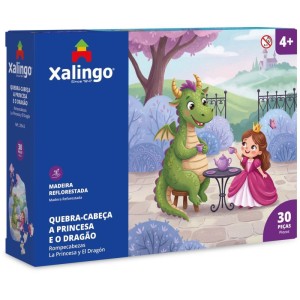 Quebra-cabeca Madeira A Princesa E O Dragao 30pcs