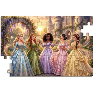 Quebra-cabeca Madeira Jardim Das Princesas 60pecas