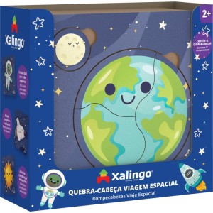 Quebra-cabeca Madeira Viagem Espacial 15cm