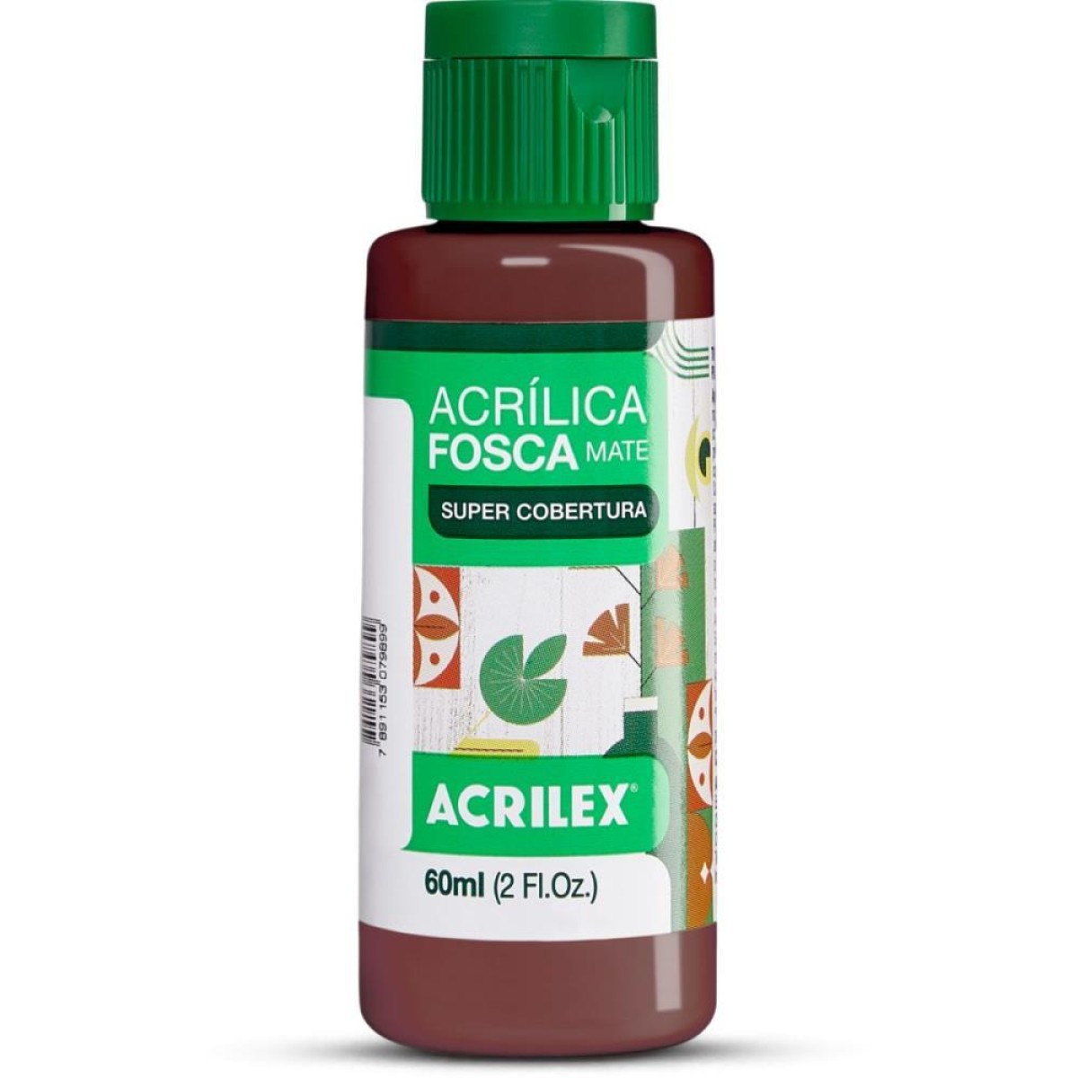 Tinta Acrilica Fosca 60ml Marrom Escuro