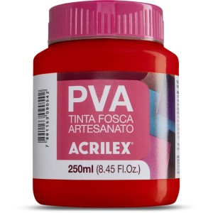 Tinta Pva 250ml. Vermelho Fogo