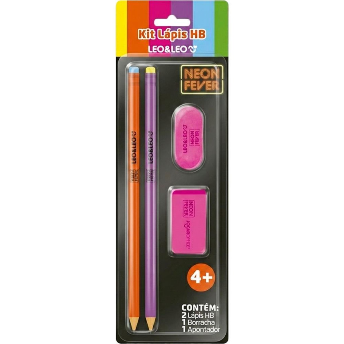 Kit Escolar Neon Fever C/4pecas (s)