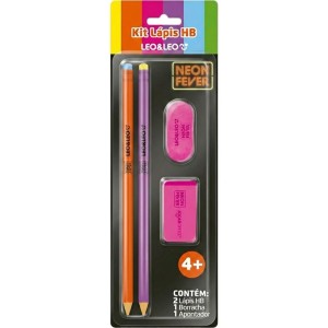 Kit Escolar Neon Fever C/4pecas (s)