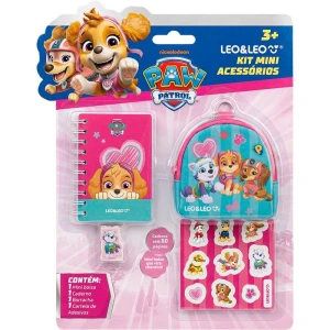 Kit Escolar Patrulha Canina Mini Caderno+3pcs