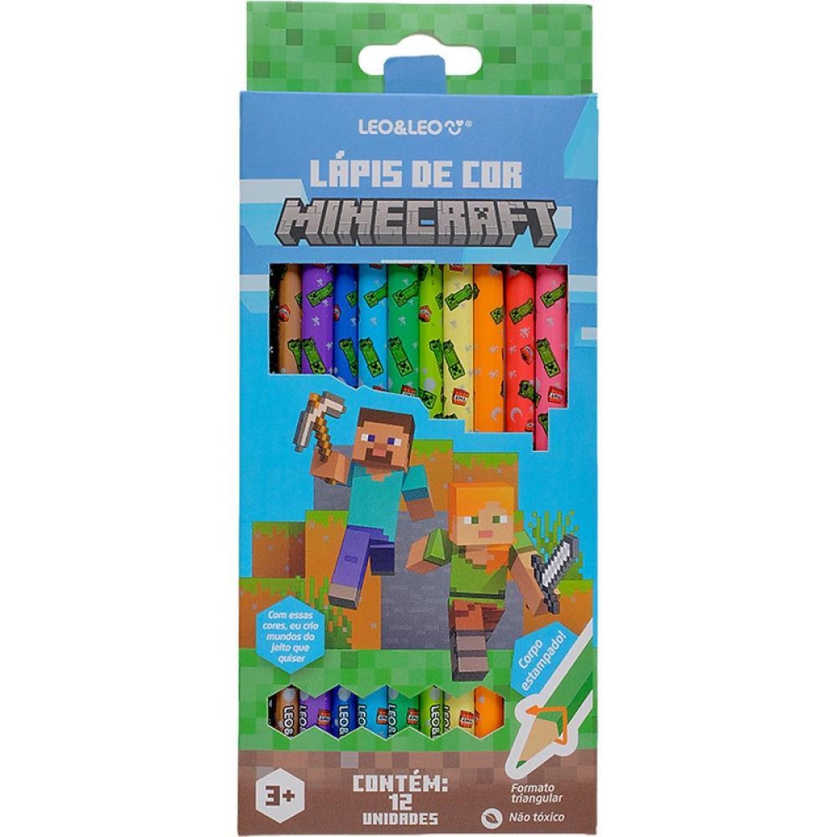 Lapis De Cor Triangular Minecraft 12 Cores