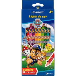 Lapis De Cor Triangular Patrulha Canina 12 Cores