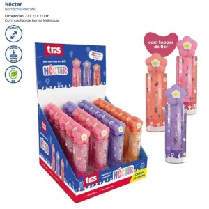 Borracha Decorada Tris Nectar 3 Cores
