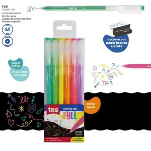 Caneta Gel Tris Full Neon 0.6mm