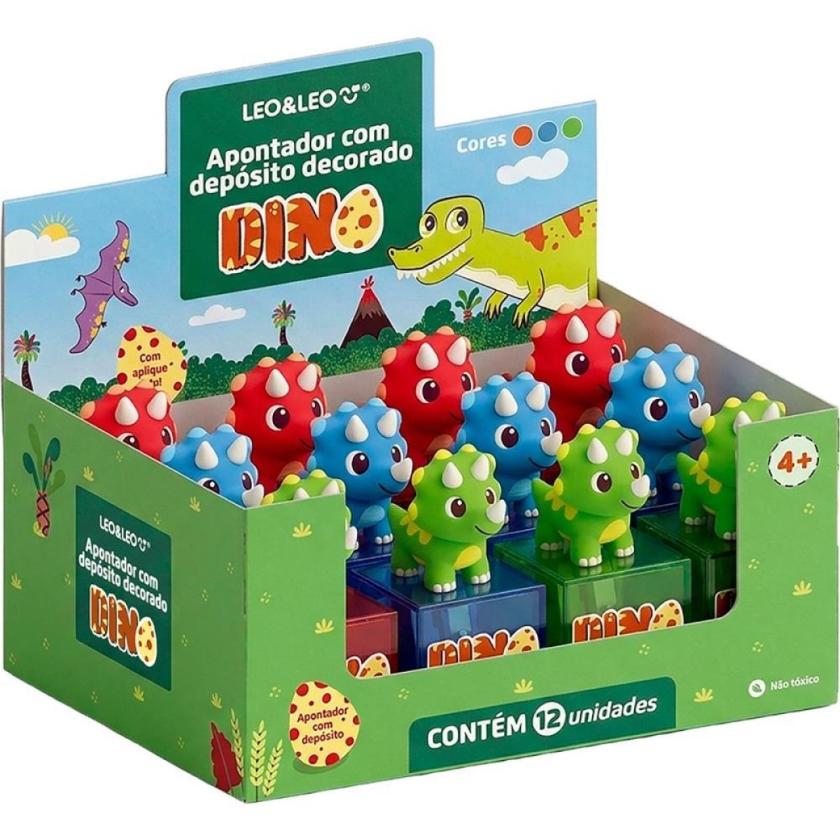 Apontador Com Deposito Dino Aplique 3d 3 Modelos
