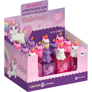 Apontador Com Deposito Unicornio Aplique 3d 3 Modelos