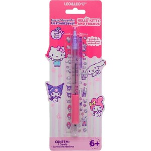 Caneta Esferografica Hello Kitty C/adesiv. 0.7mm Az