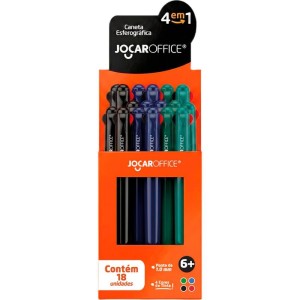Caneta Esferografica Jocar 4em1 Retratil 1.0mm 4cor