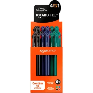 Caneta Esferografica Jocar 4em1 Retratil 1.0mm 4cor
