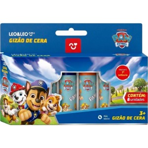Giz De Cera Curto Patrulha Canina 6 Cores