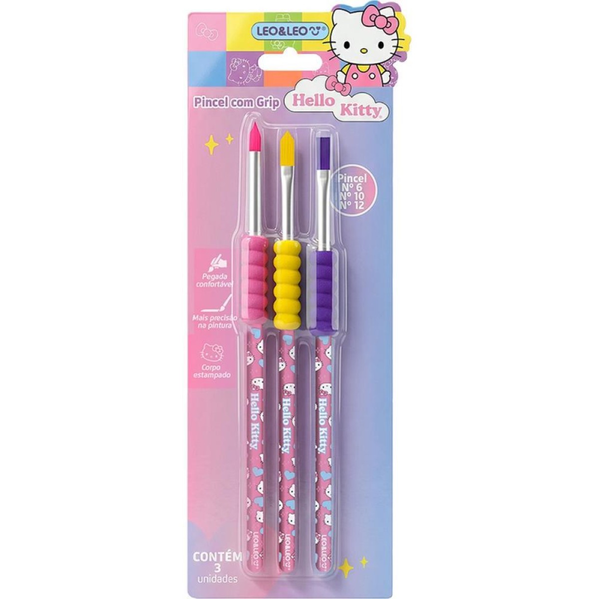 Pincel Artesanal Hello Kitty Grip Ergon. 3mod