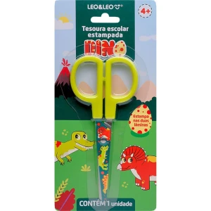Tesoura Escolar Decorada Dino 13cm