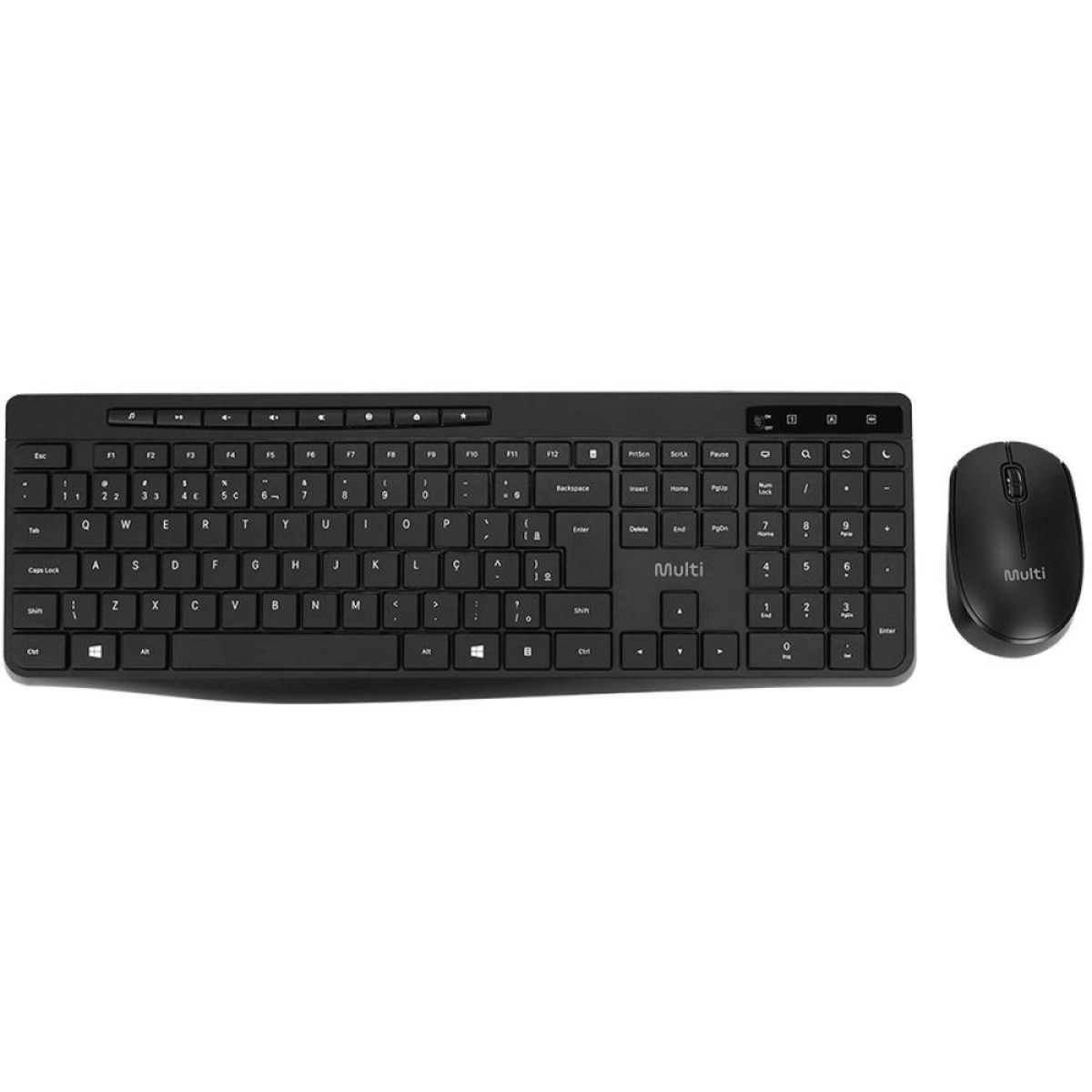 Kit Perifericos Teclado+mouse S/fio 1600dpi Pt