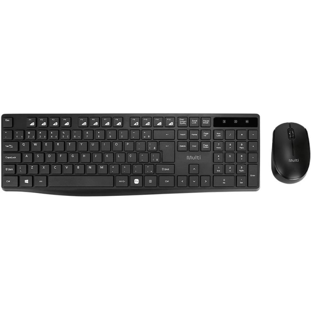 Kit Perifericos Teclado+mouse Sem Fio Preto
