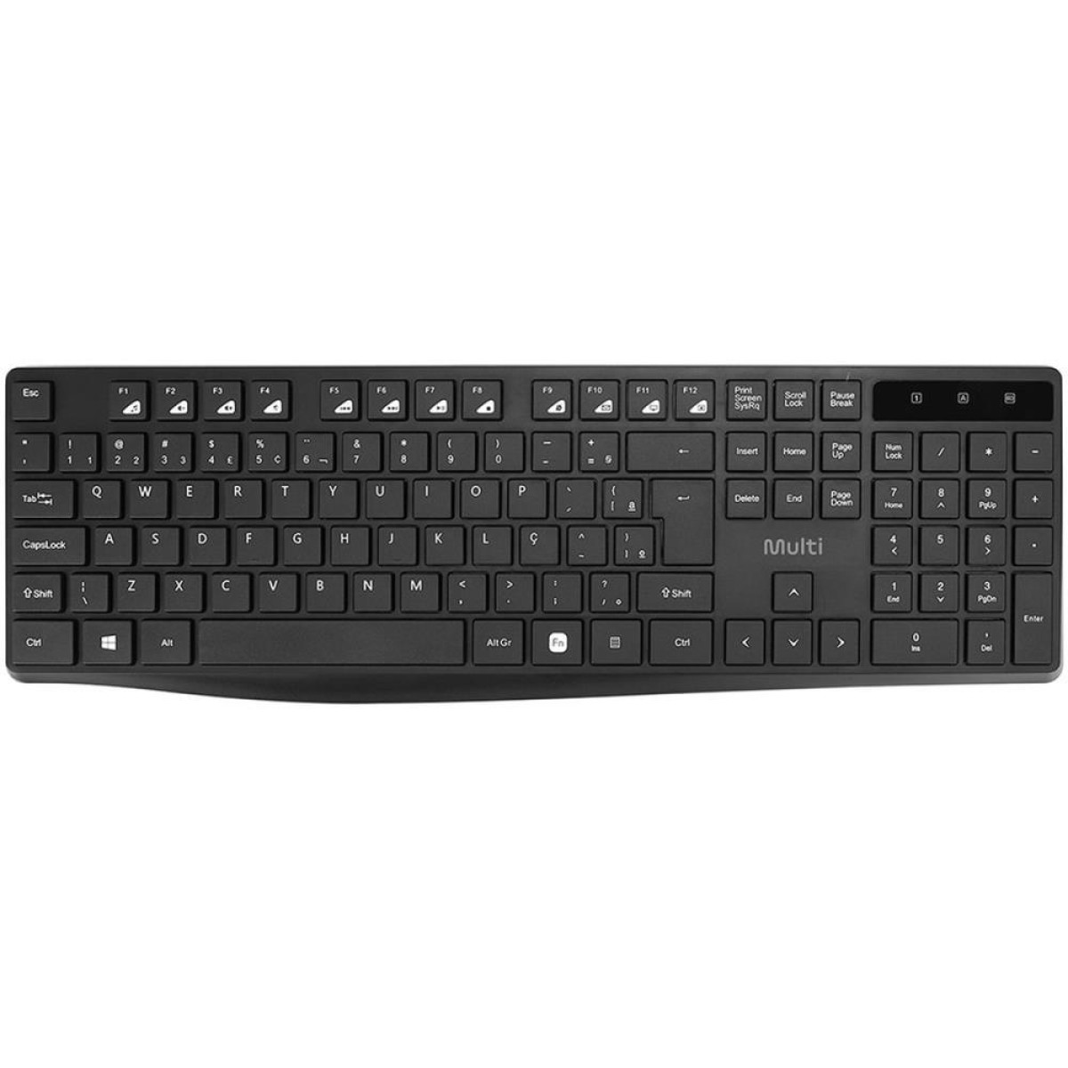 Teclado Usb S/fio Multimida Preto
