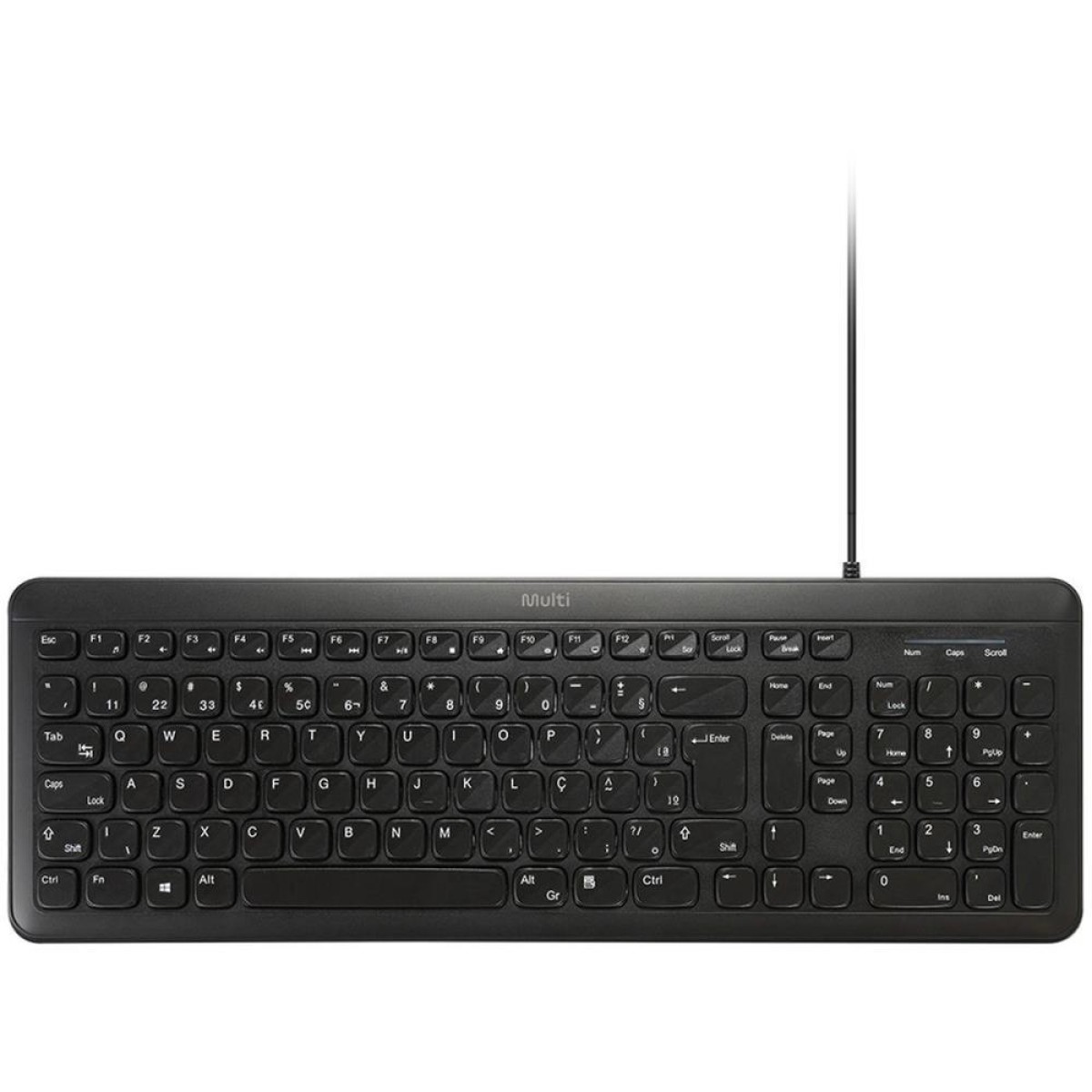 Teclado Usb Slim Silenc. Cabo 150cm Pt