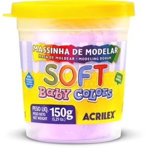 Massa Para Modelar Soft 150g.lilas Bebe Bs.amido