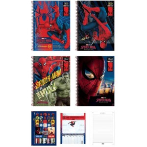 Caderno 10x1 Capa Dura Spider Man 160fls